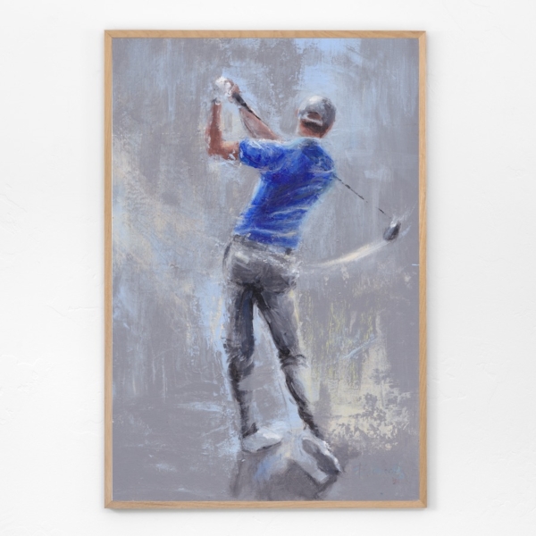 Male Golfer, painting by Zuzana Edwards