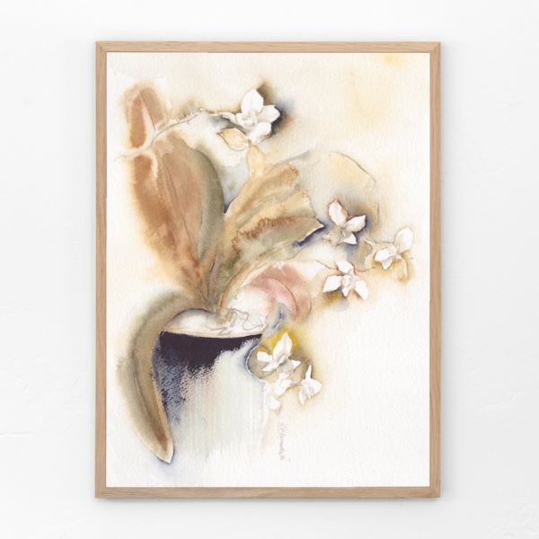 Fading Orchid by Zuzana Edwards, abstract floral painting