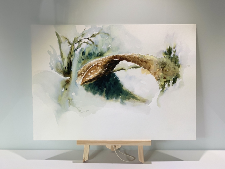 Bridge I by Zuzana Edwards, abstract watercolour landscape