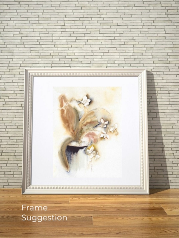 Fading Orchid by Zuzana Edwards, watercolour floral painting