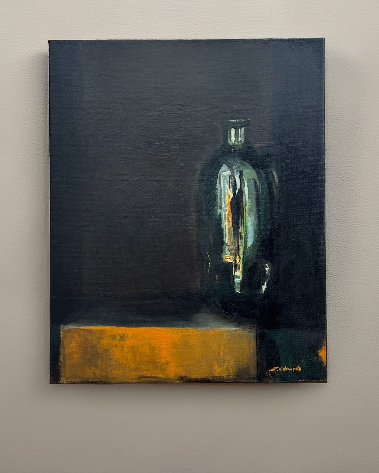 Glass Bottle by Zuzana Edwards, acrylic painting on canvas Glass Bottle by Zuzana Edwards, acrylic painting on canvas