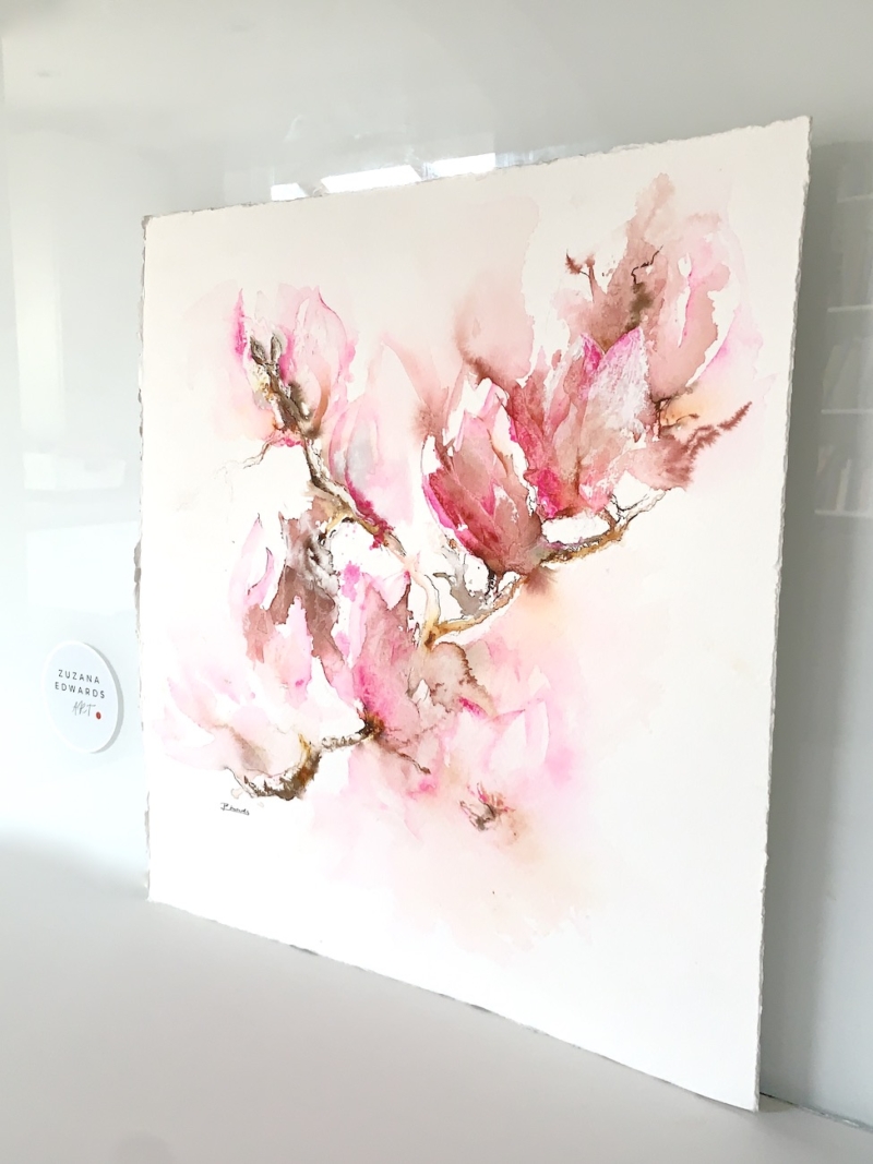 Magnolias abstract flowers by Zuzana Edwards