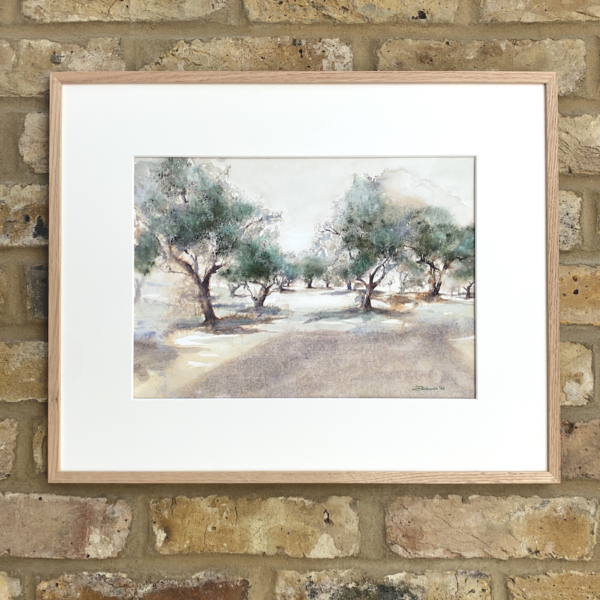 Olive Grove by Zuzana Edwards, original framed painting set in Provence