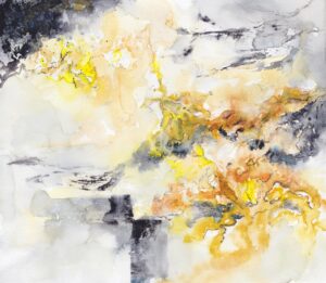 Seaweed no 1 by Zuzana Edwards, Abstract watercolour painting