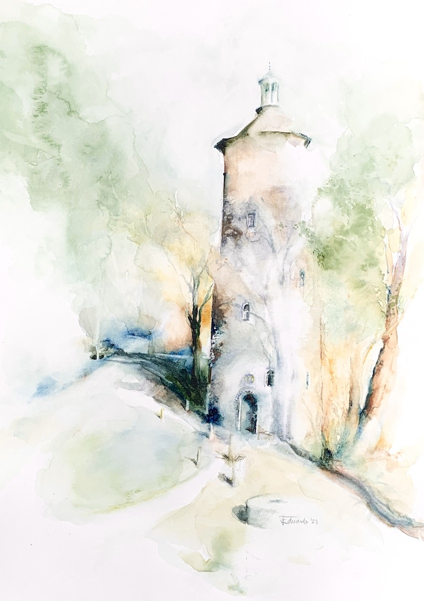Shot Tower, commission art by Zuzana Edwards