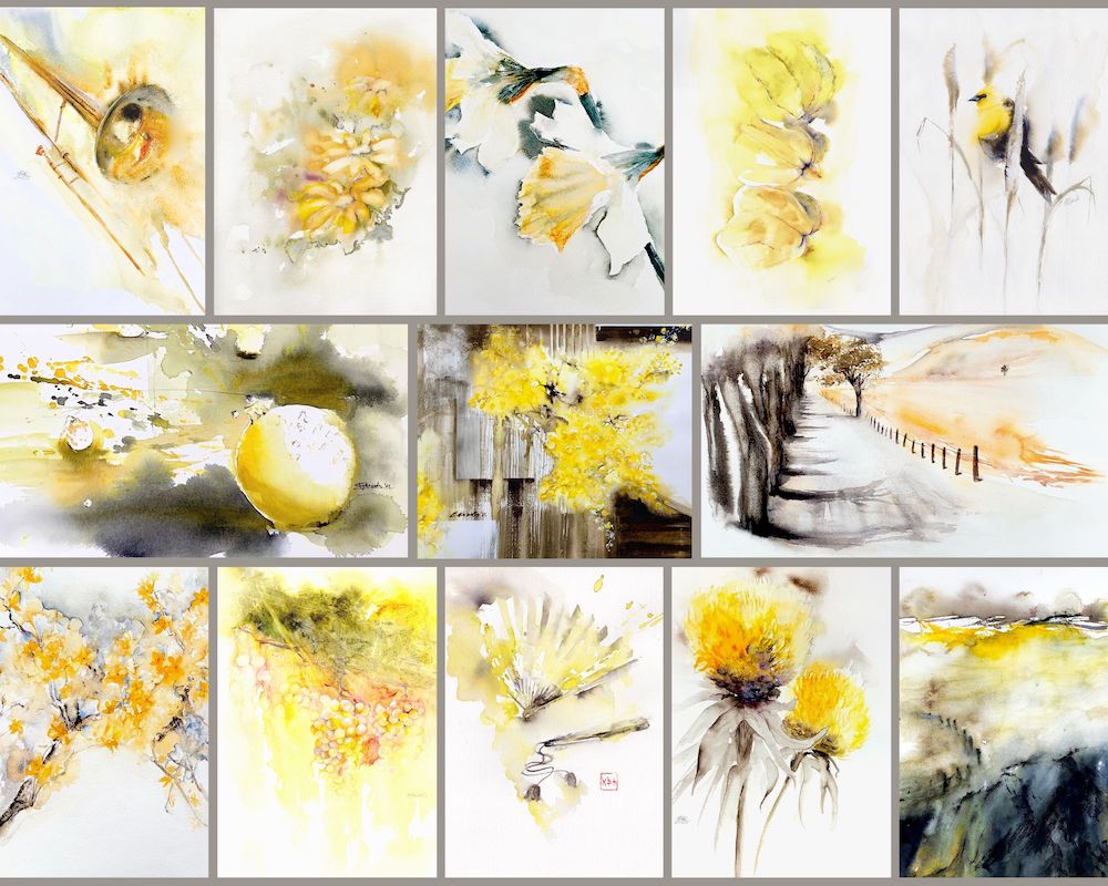 Yellow Gallery, paintings by Zuzana Edwards